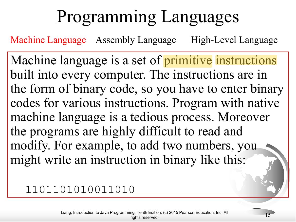 Slide 15: Programming Languages