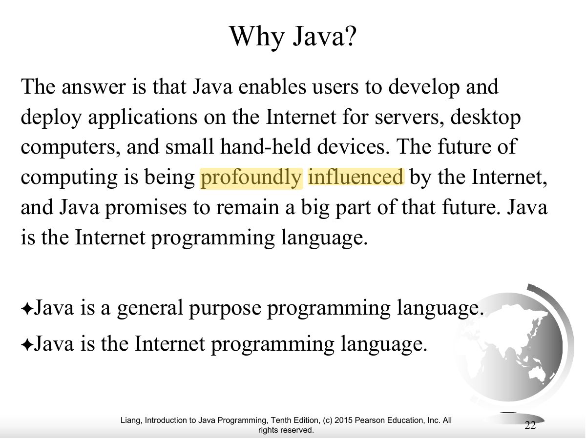 Slide 22: Why Java?