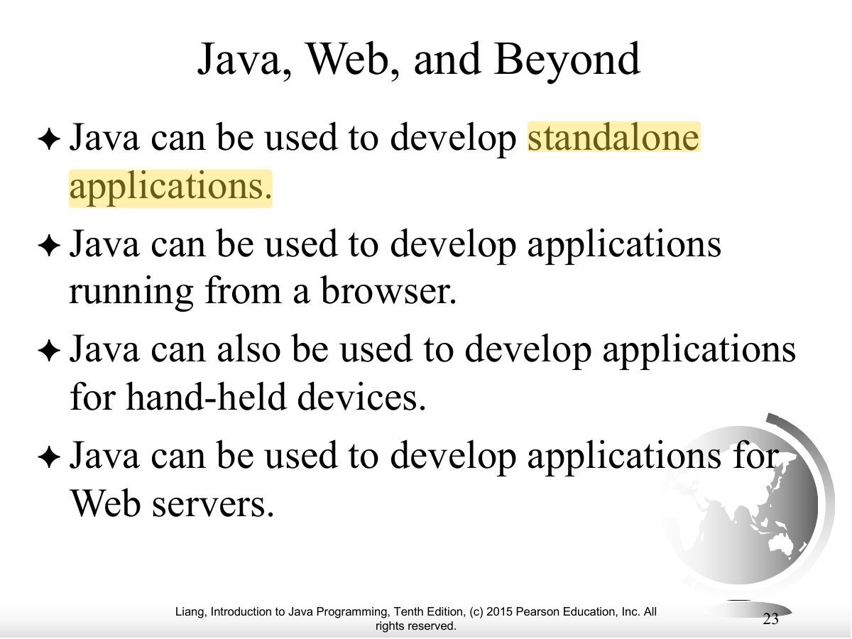 Slide 23: Java, Web, and Beyond