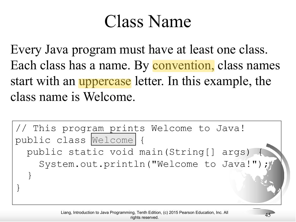 Slide 45: Class Name
