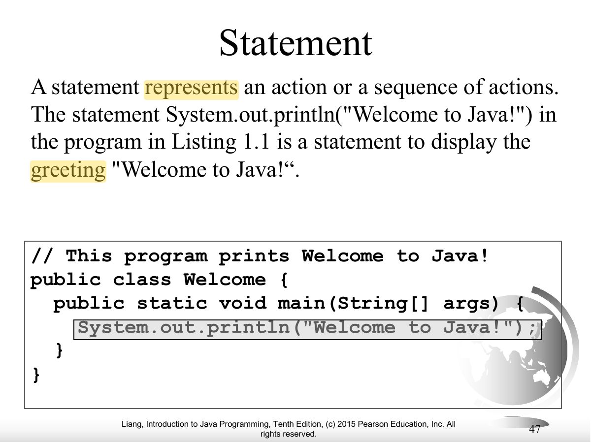 Slide 47: Statement