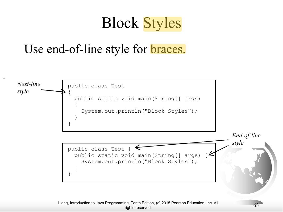 Slide 63: Block Styles