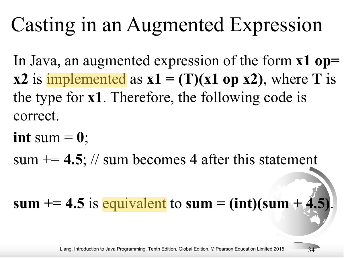 Slide 34: Casting in an Augmented Expression
