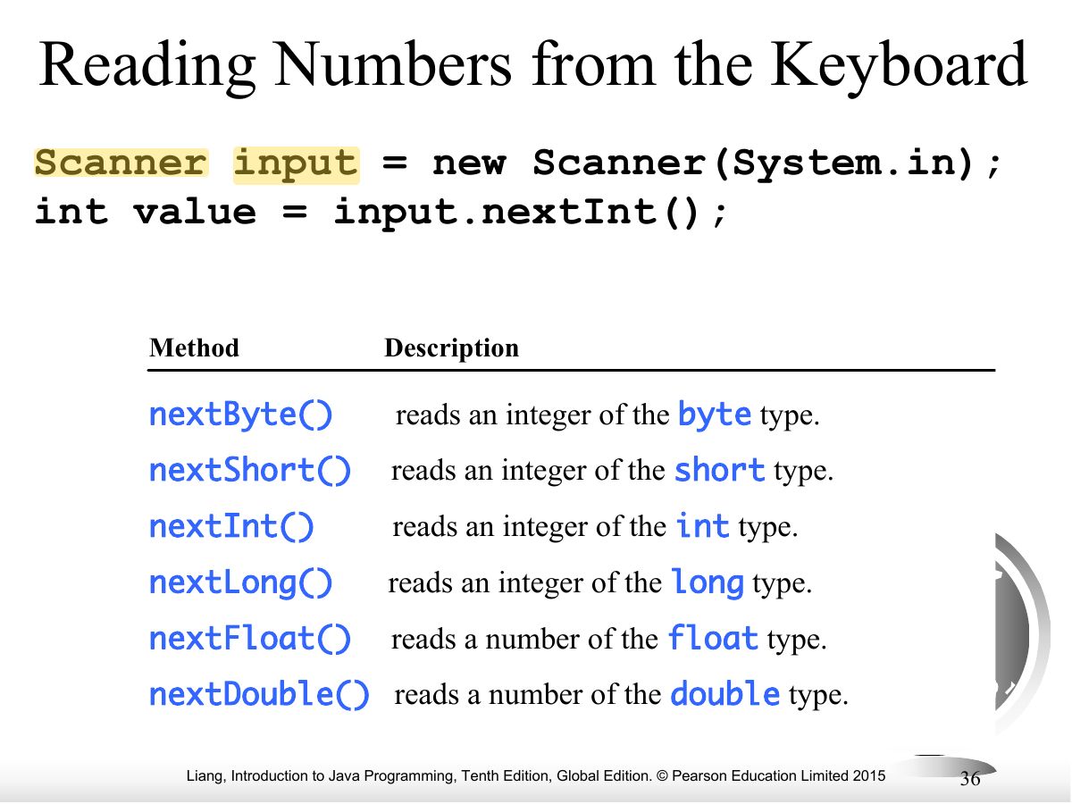 Slide 36: Reading Numbers from the Keyboard