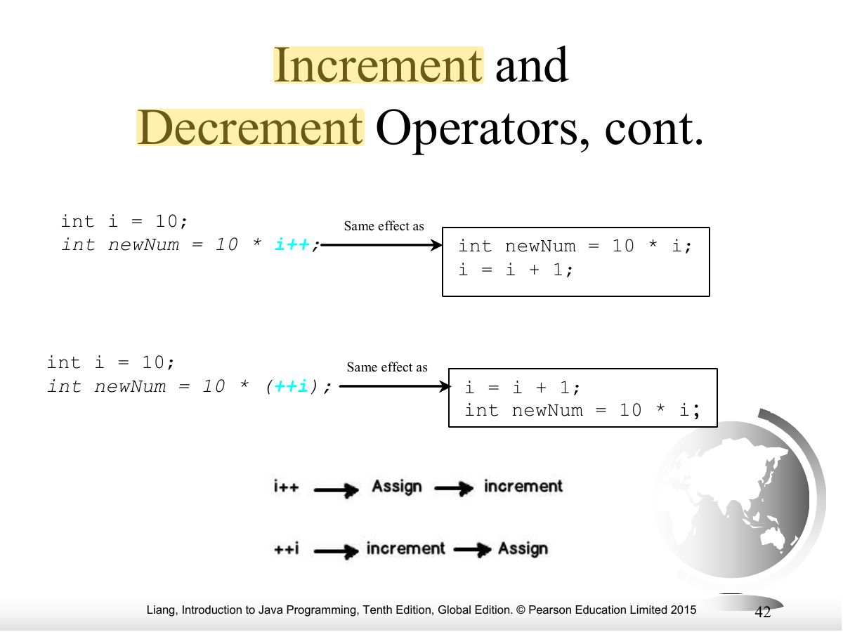 Slide 42: Increment and Decrement Operators, cont.