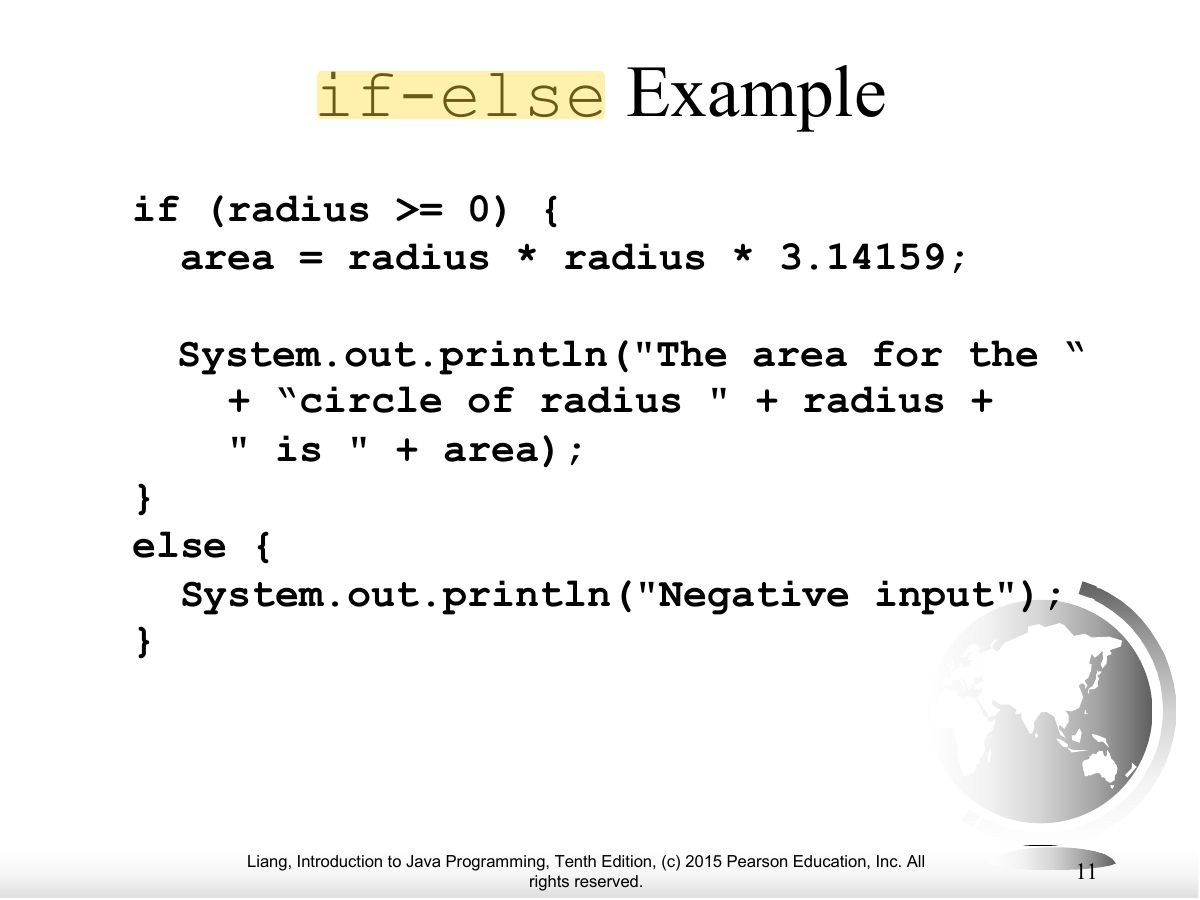 Slide 11: if-else