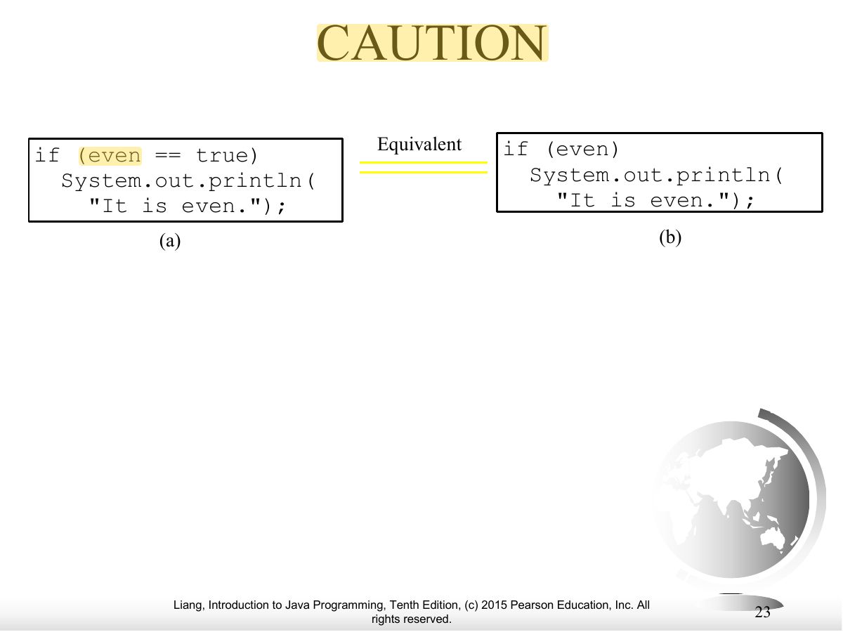 Slide 23: CAUTION