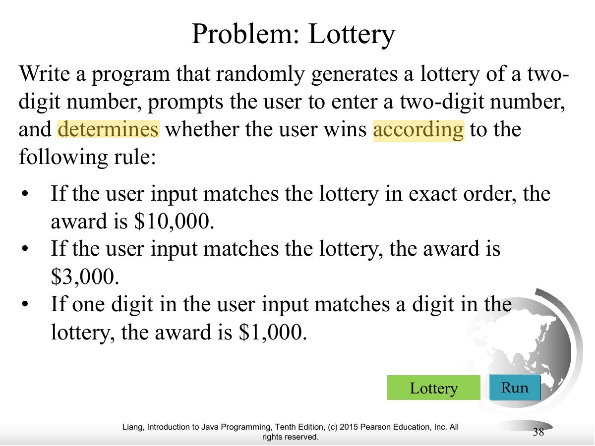 Slide 38: Problem: Lottery