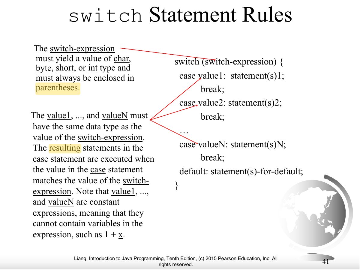 Slide 41: switch