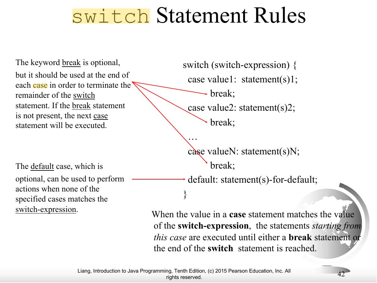 Slide 42: switch