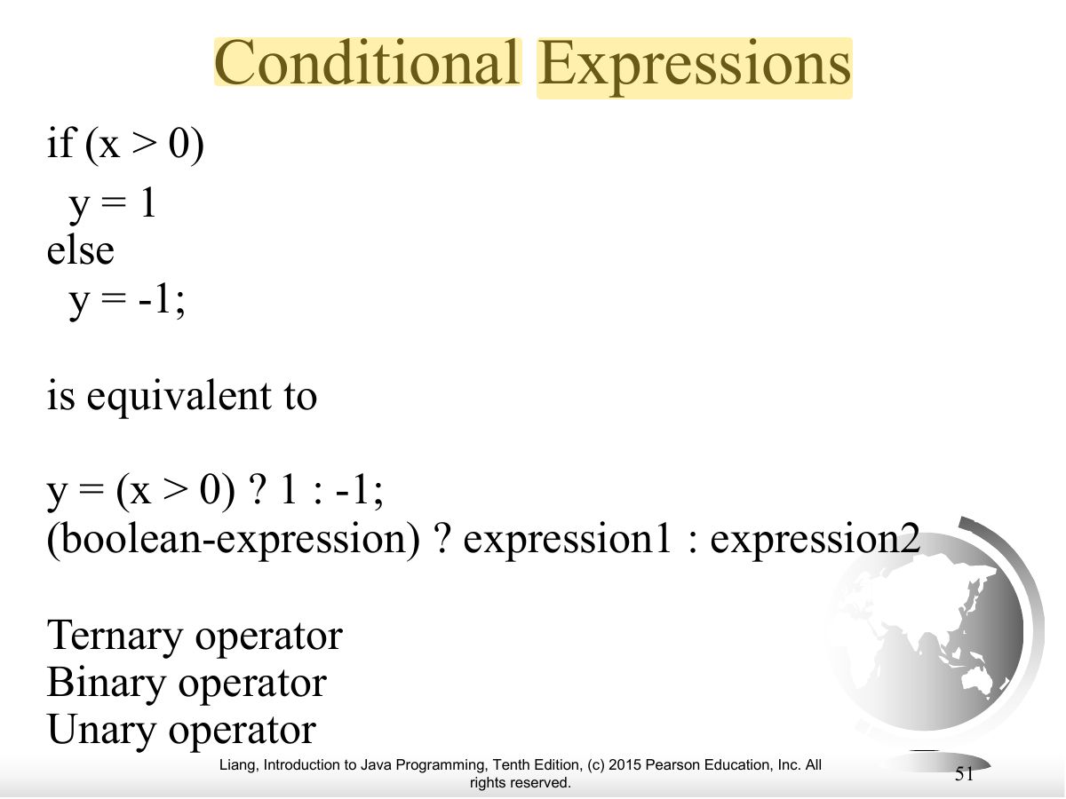 Slide 51: Conditional Expressions