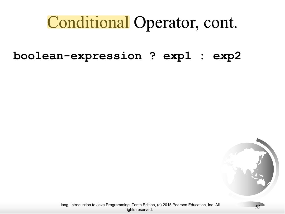 Slide 53: Conditional Operator, cont.