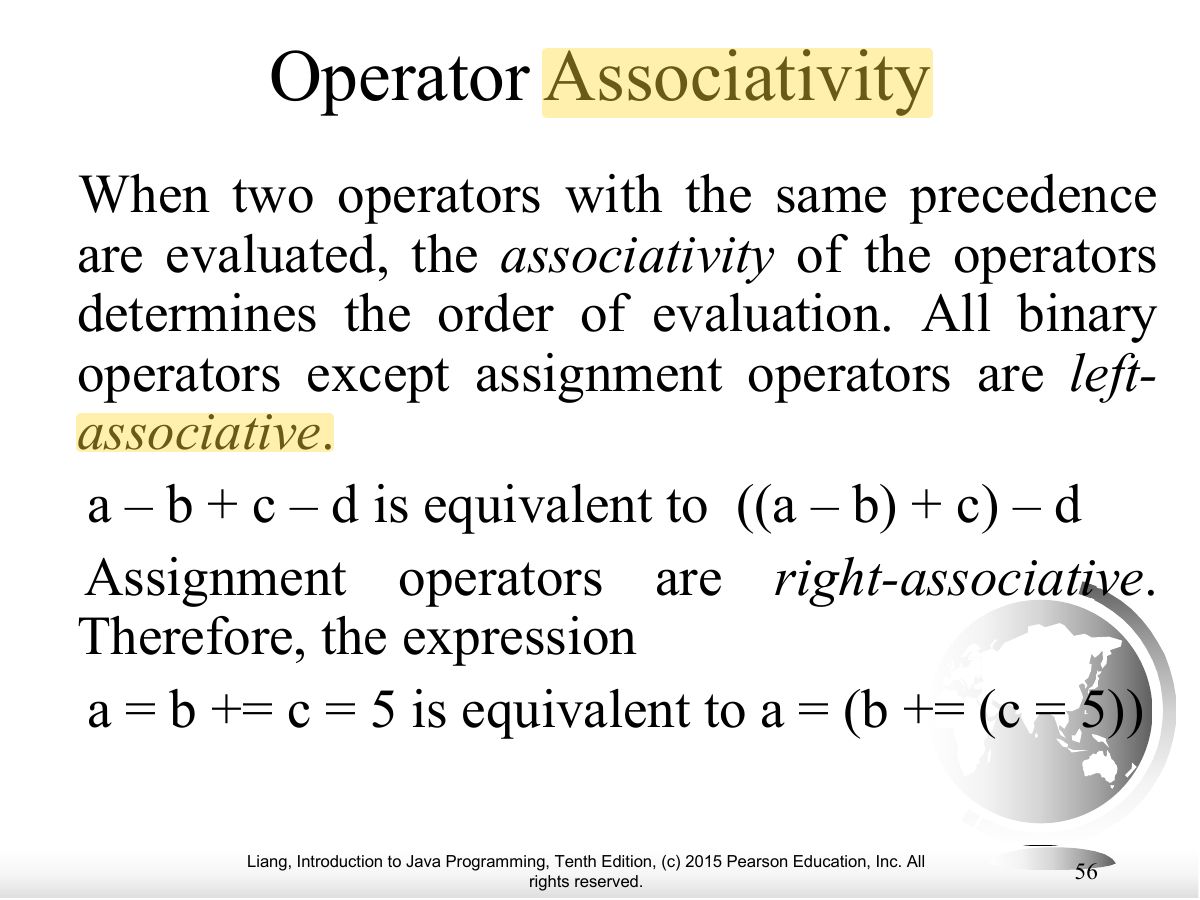 Slide 56: Operator Associativity