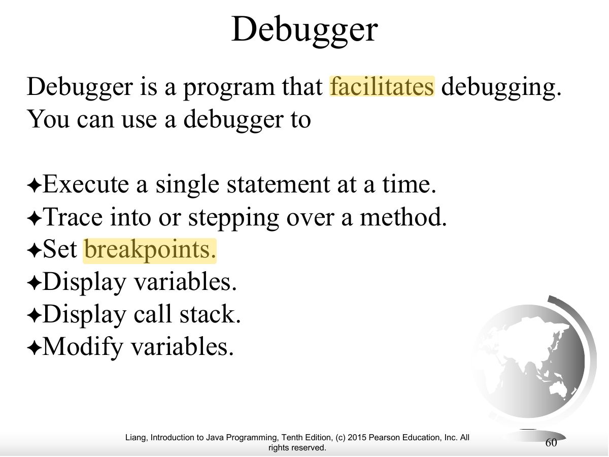 Slide 60: Debugger
