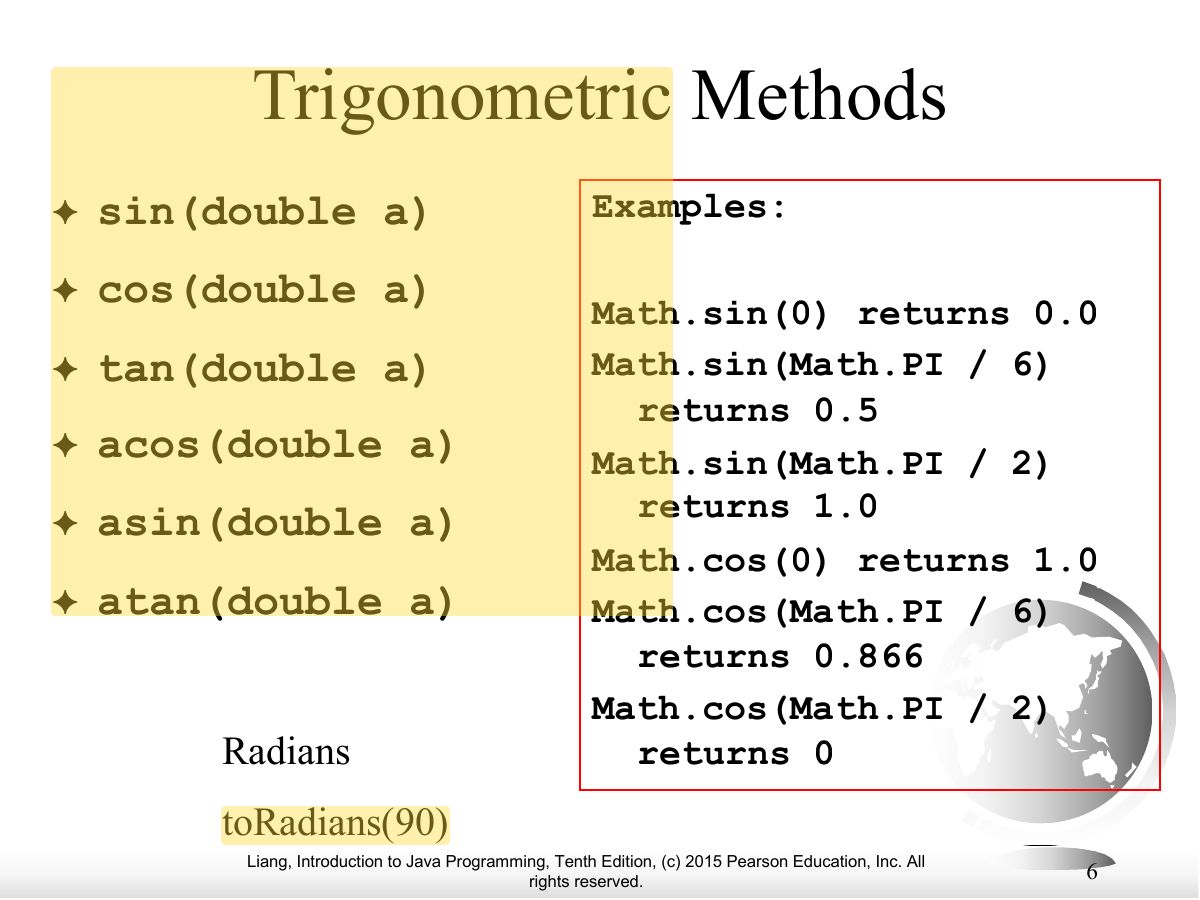 Slide 6: Trigonometric Methods