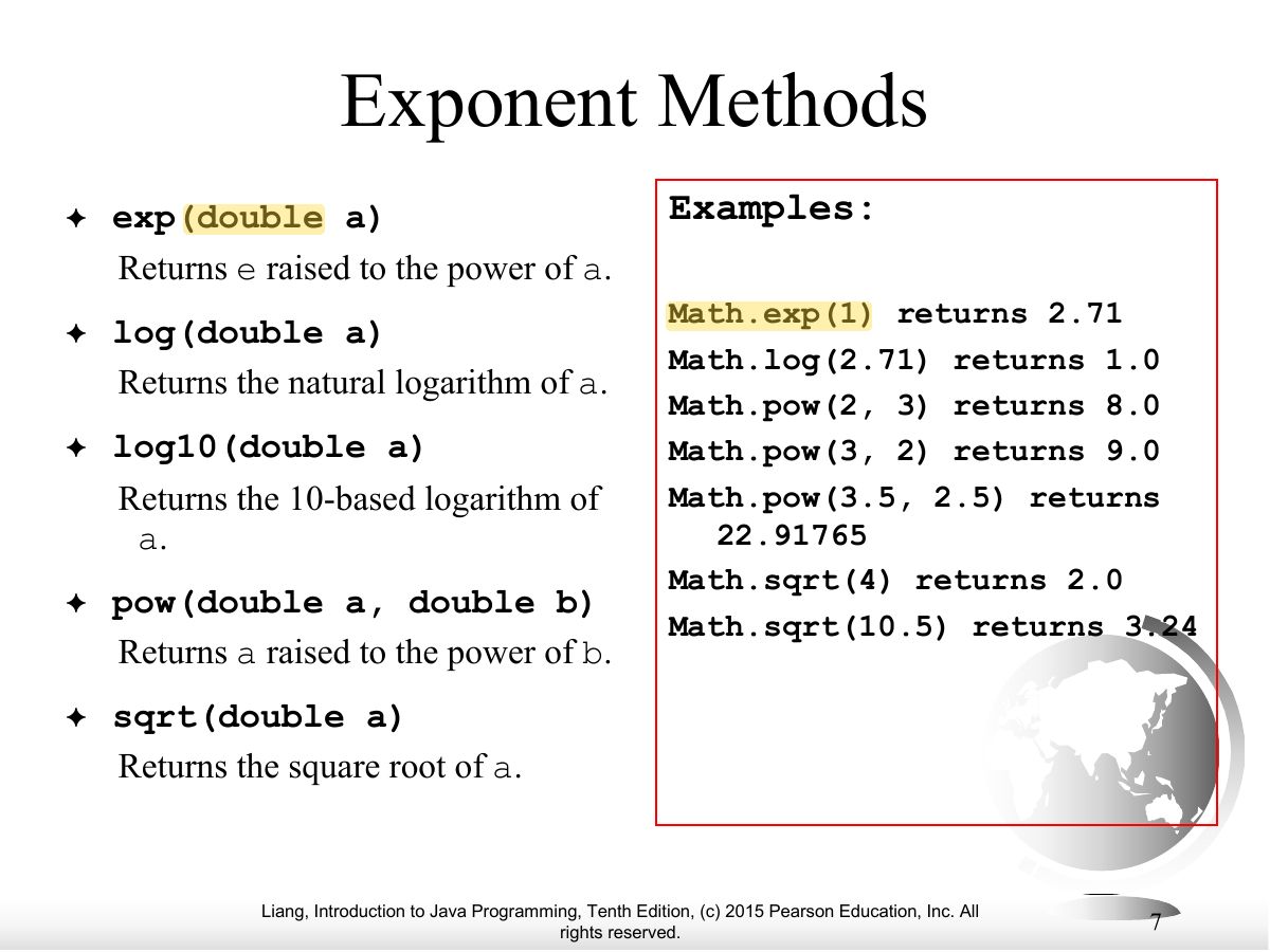 Slide 7: Exponent Methods