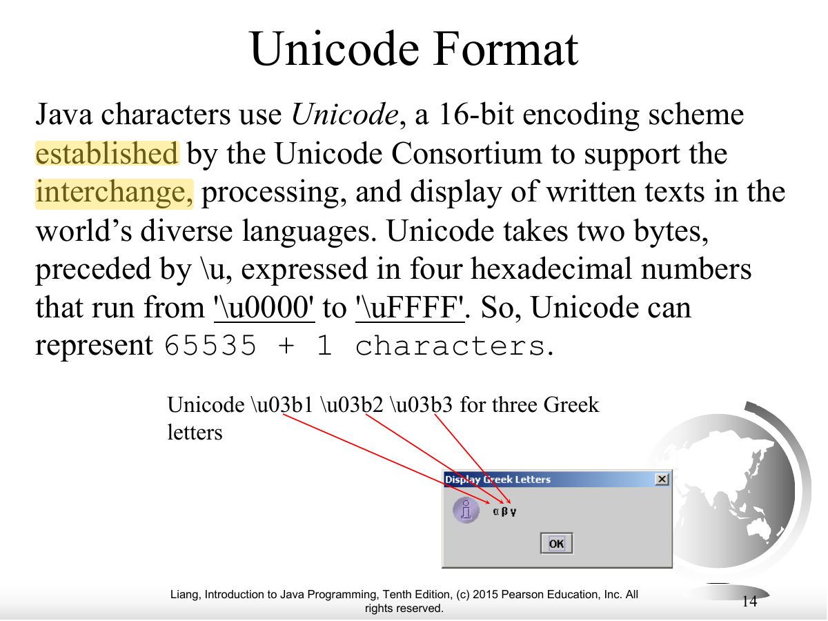 Slide 14: Unicode Format