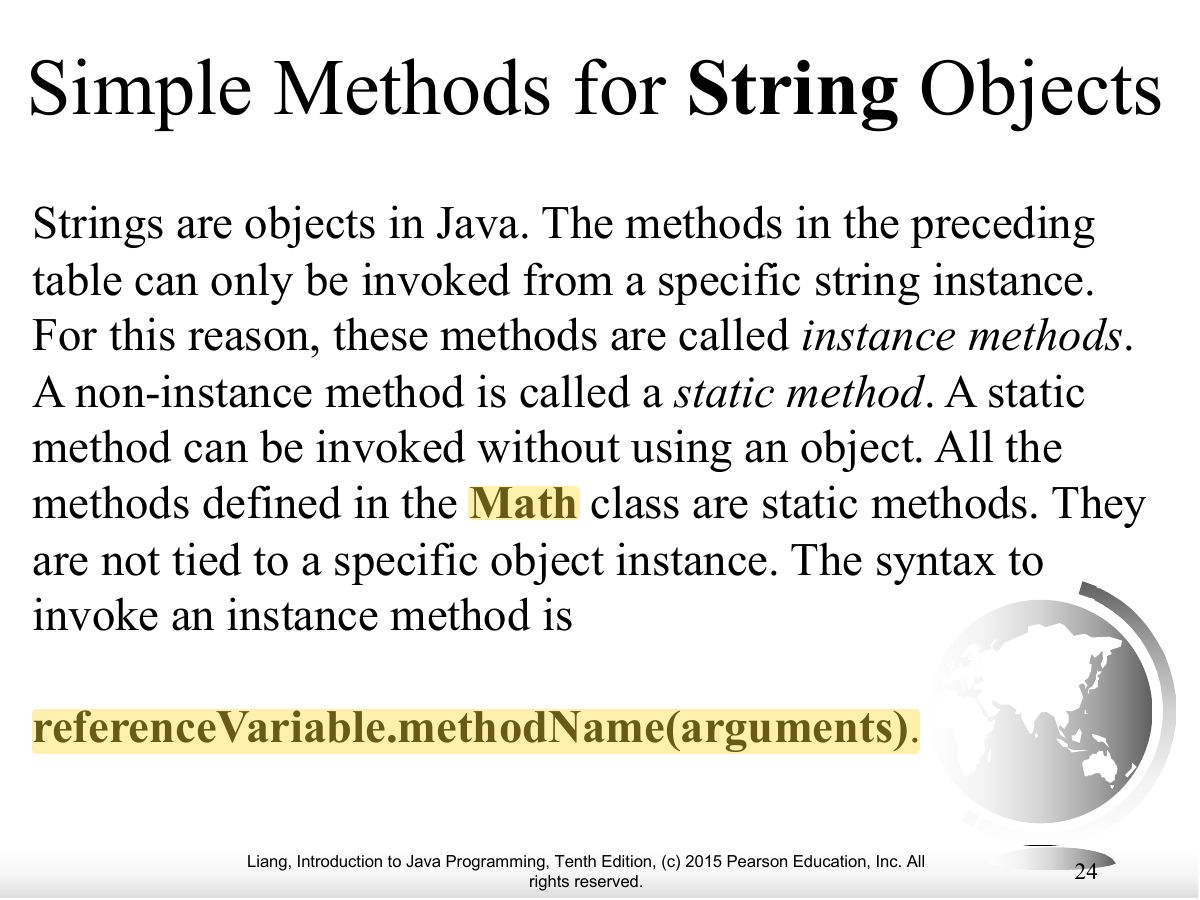 Slide 24: Simple Methods for String Objects