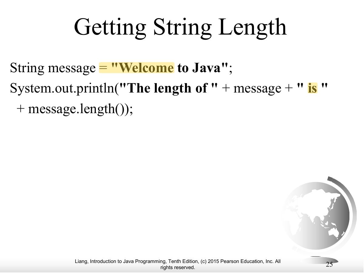 Slide 25: Getting String Length
