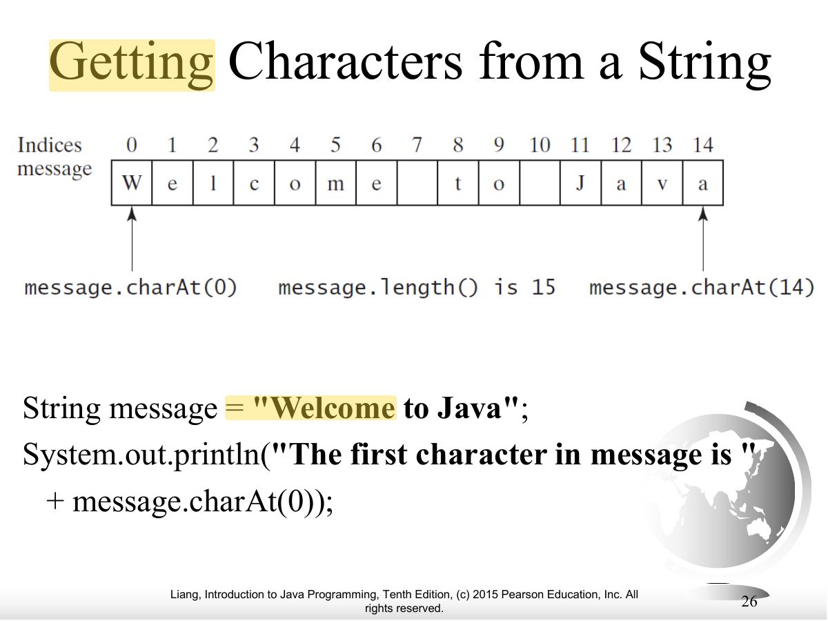 Slide 26: Getting Characters from a String