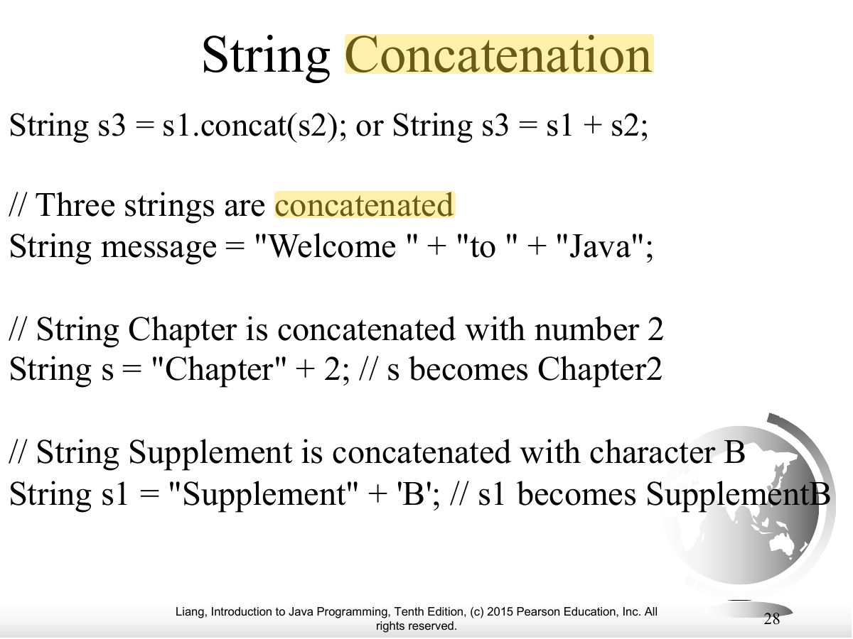 Slide 28: String Concatenation