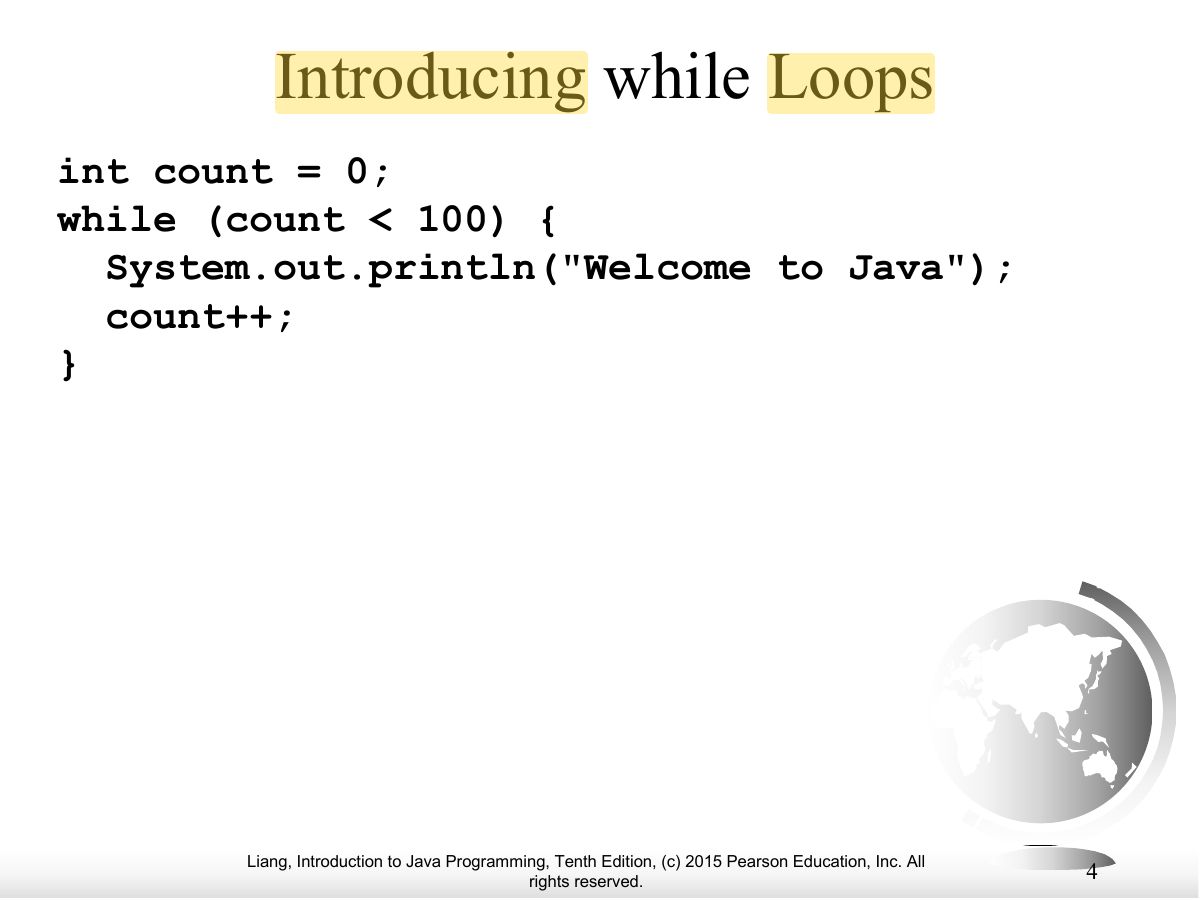 Slide 4: Introducing while Loops