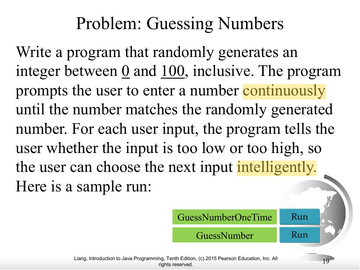 Slide 19: Problem: Guessing Numbers
