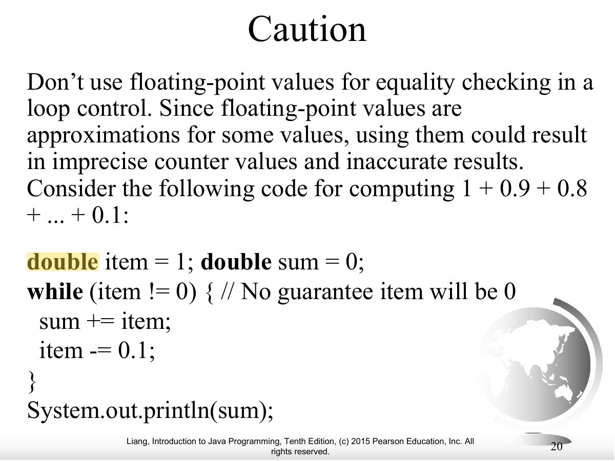 Slide 20: Caution