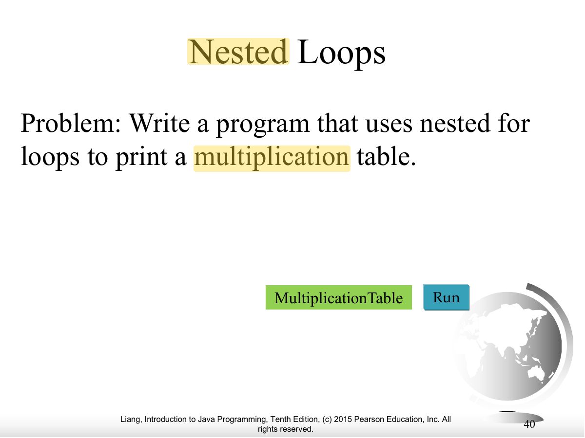 Slide 40: Nested Loops