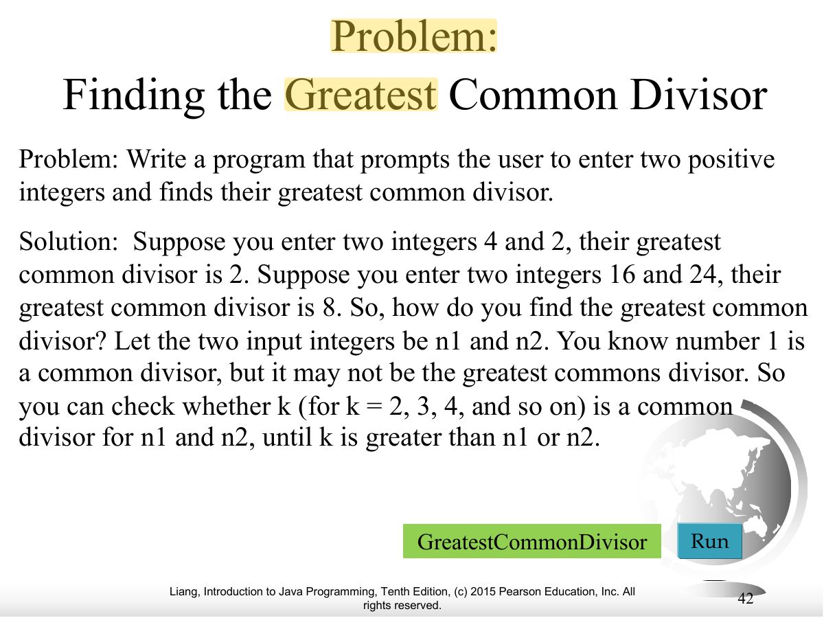 Slide 42: Problem: Finding the Greatest Common Divisor