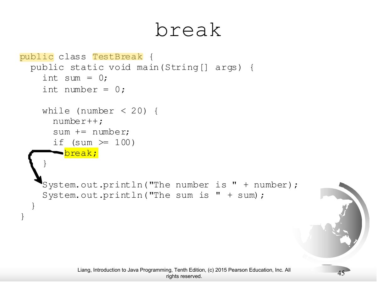 Slide 45: break