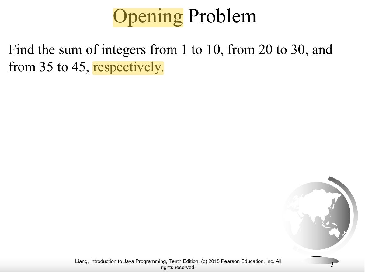 Slide 3: Opening Problem