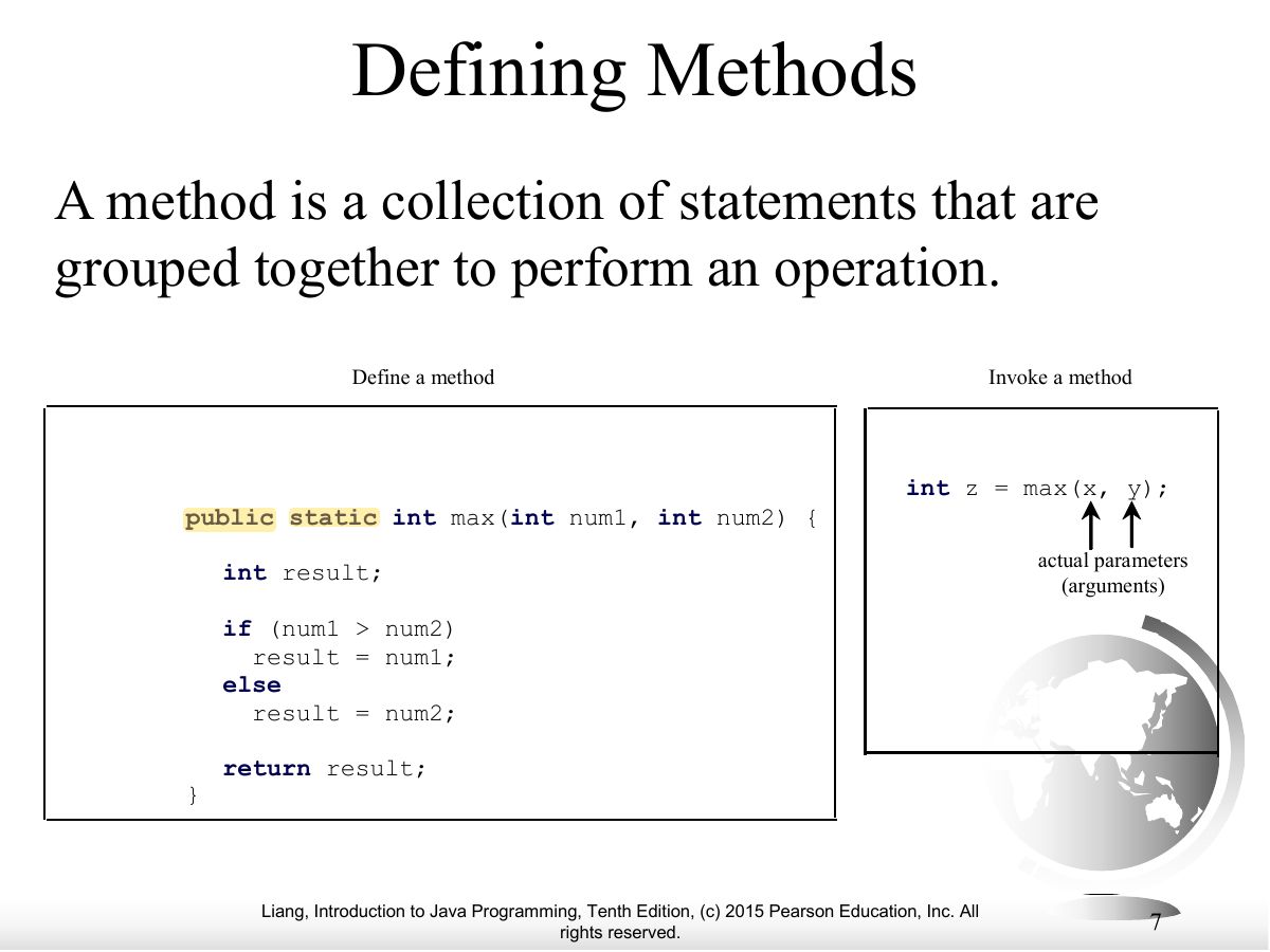 Slide 7: Defining Methods