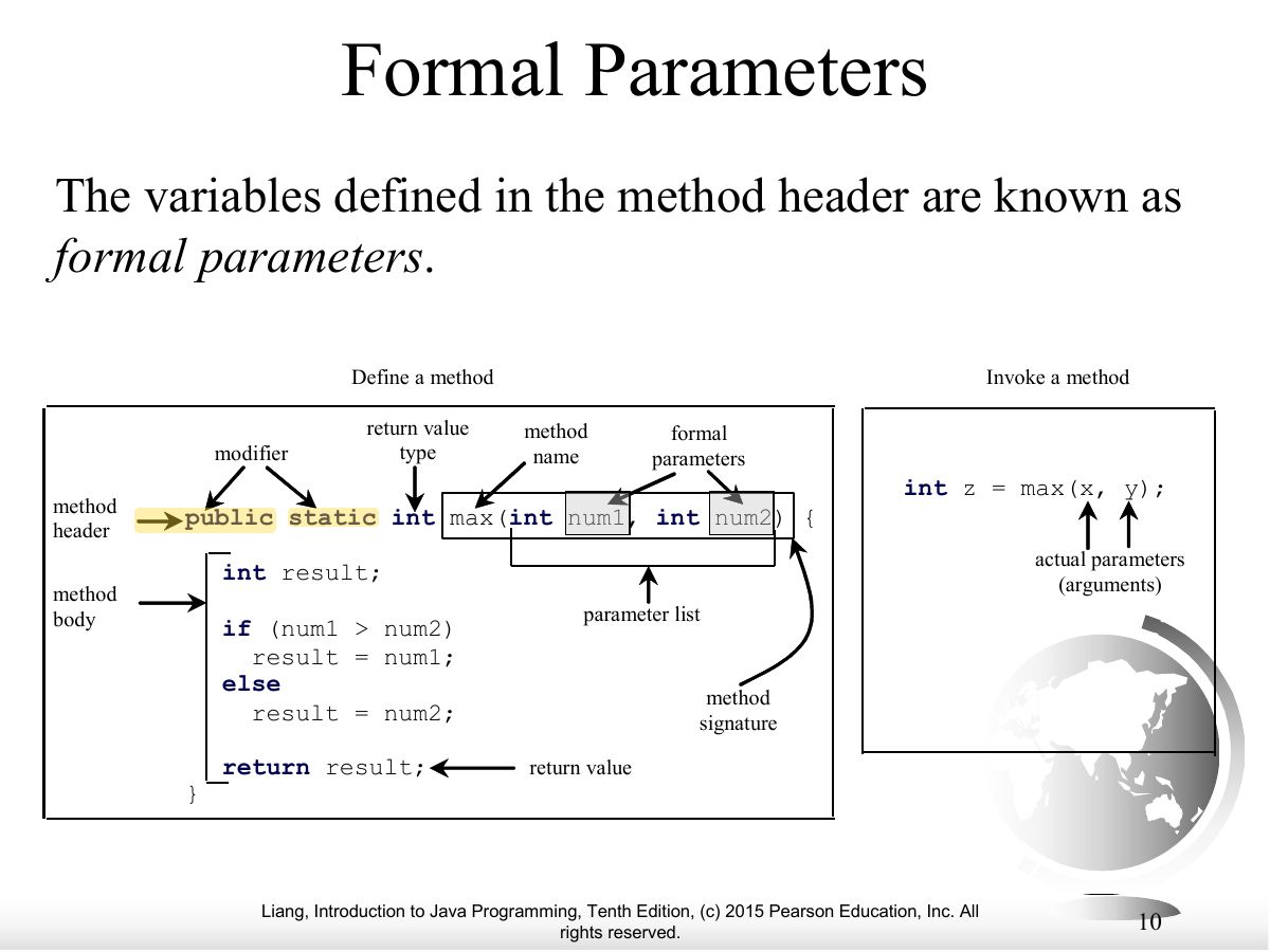 Slide 10: Formal Parameters