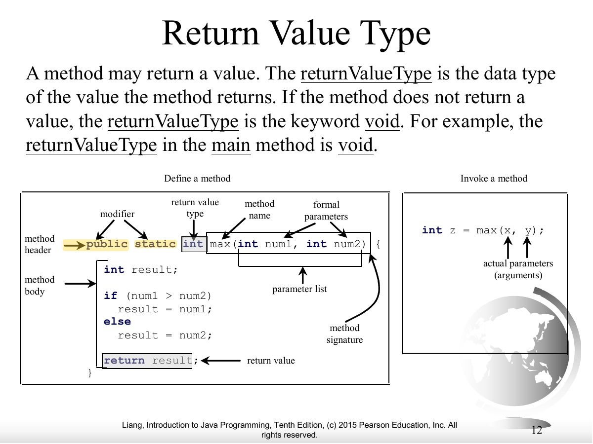 Slide 12: Return Value Type