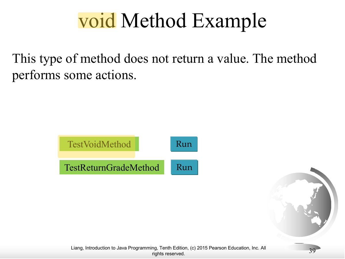 Slide 39: void Method Example