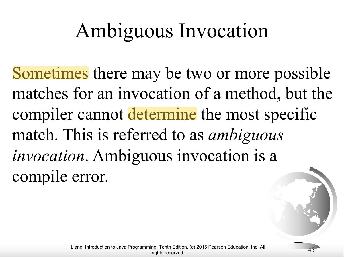 Slide 44: Ambiguous Invocation