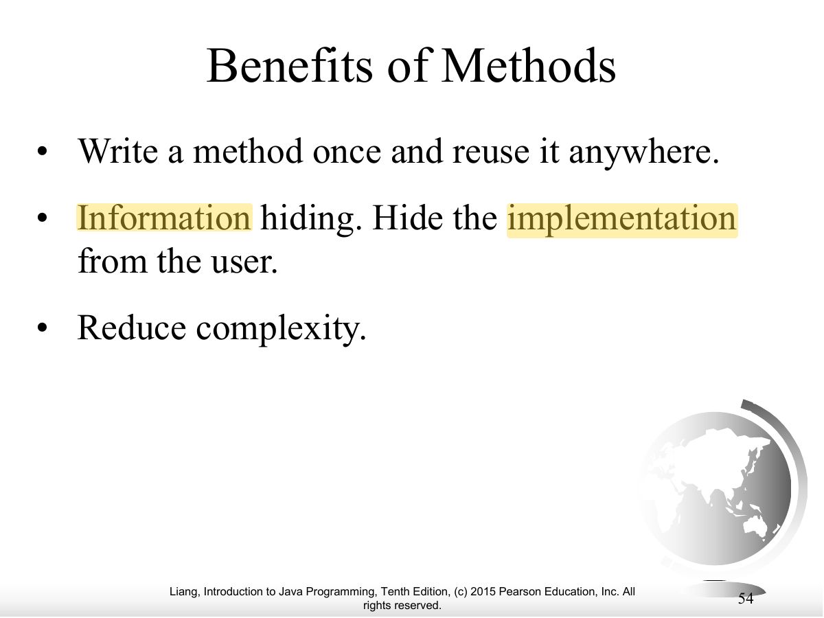 Slide 52: Benefits of Methods