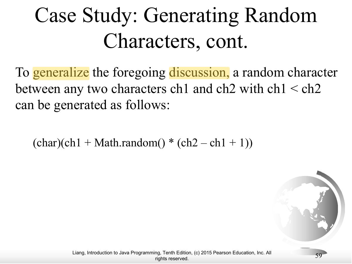 Slide 57: Case Study: Generating Random Characters, cont.