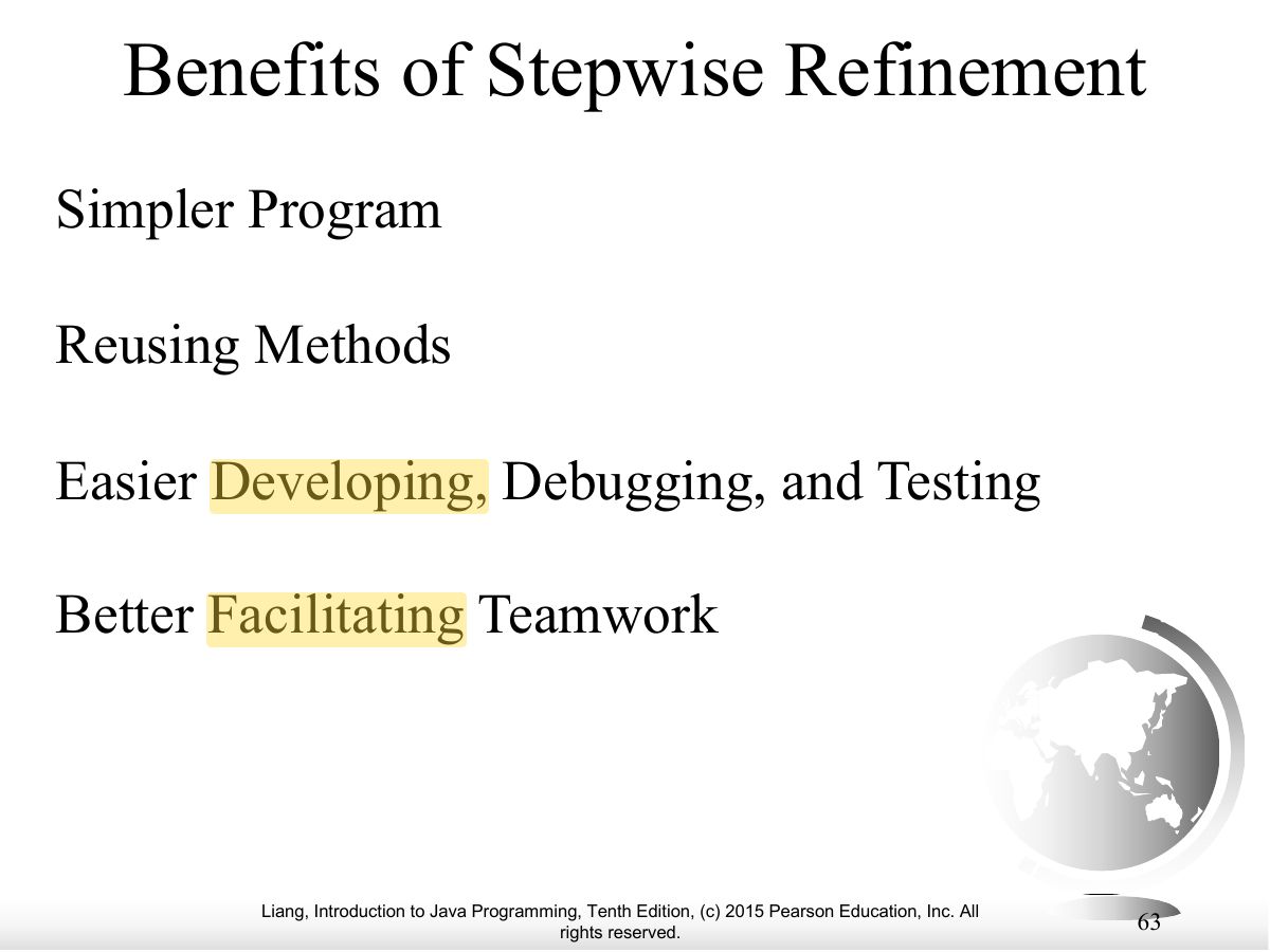 Slide 61: Benefits of Stepwise Refinement