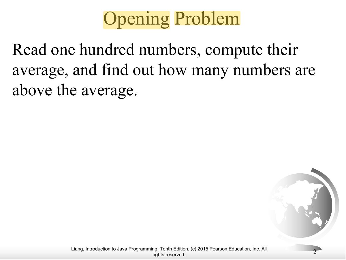 Slide 2: Opening Problem