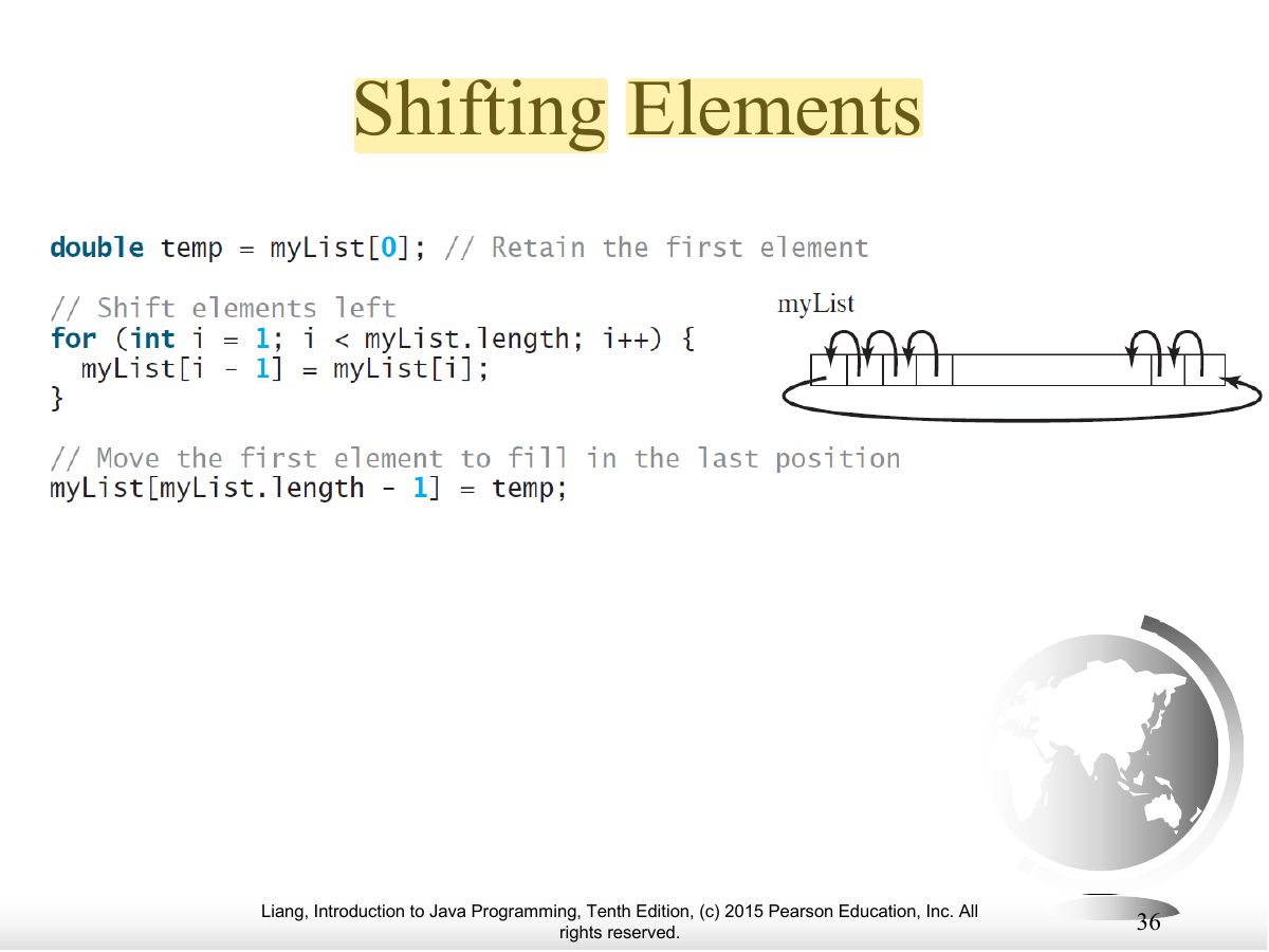 Slide 36: Shifting Elements