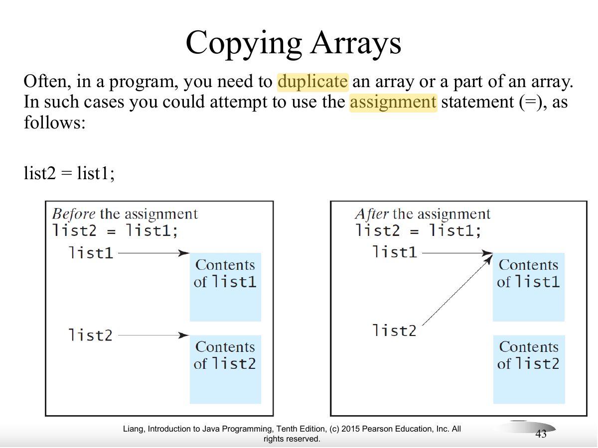 Slide 39: Copying Arrays