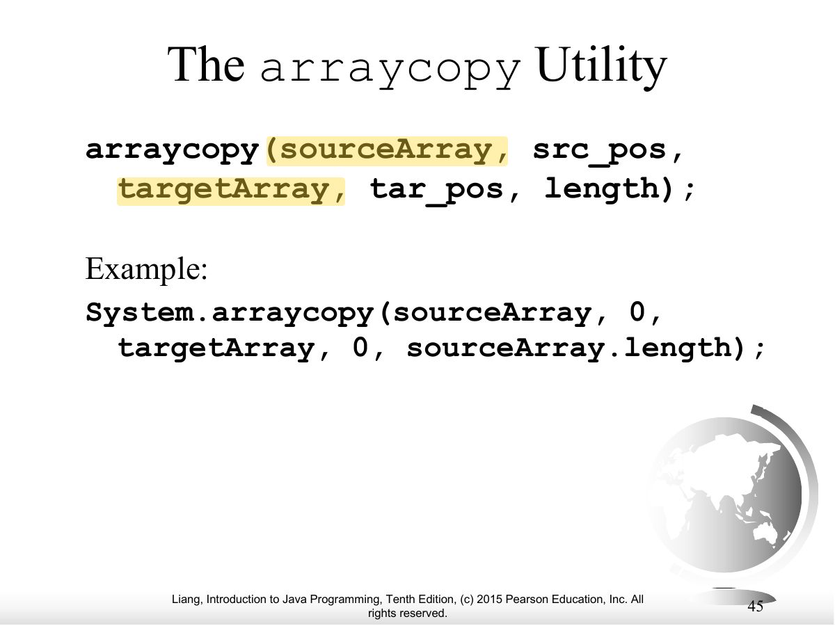 Slide 41: The arraycopy Utility