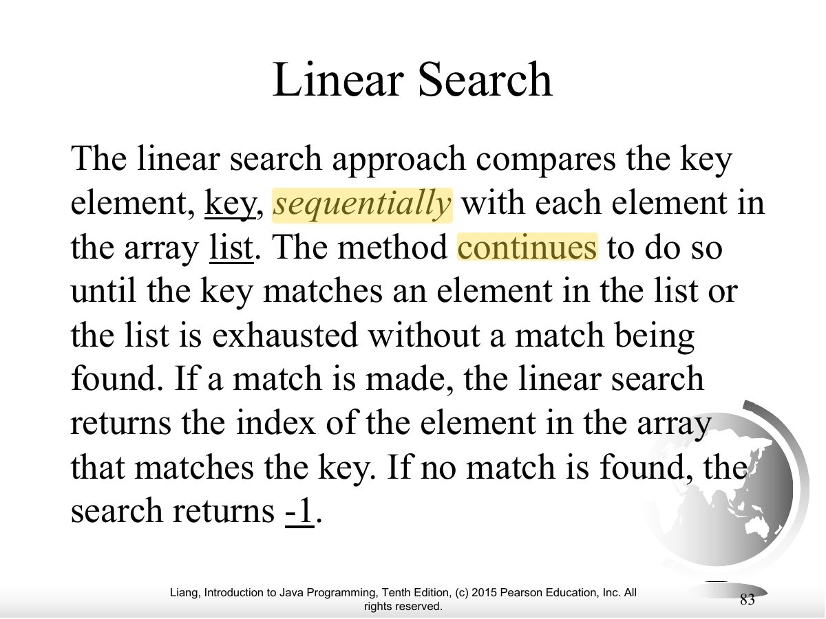 Slide 78: Linear Search