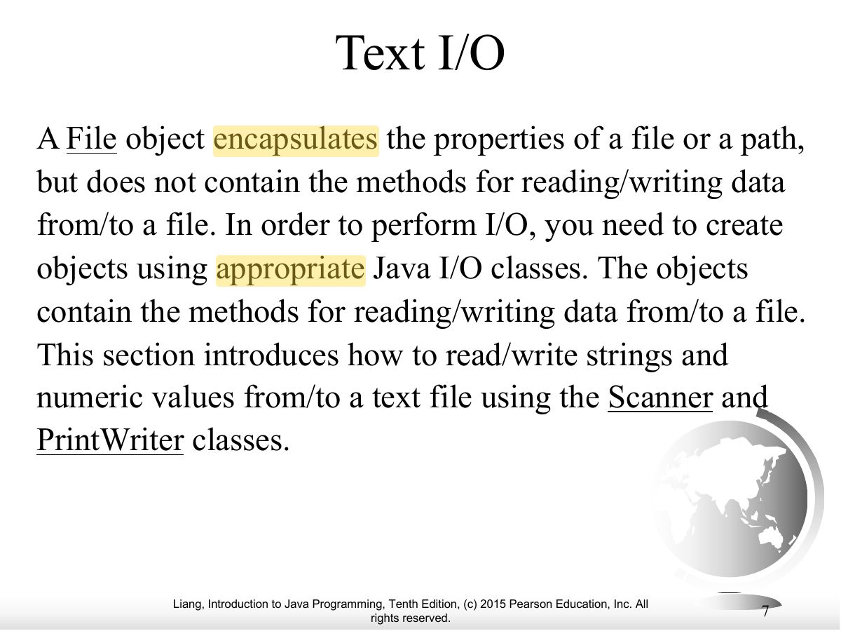 Slide 7: Text I/O