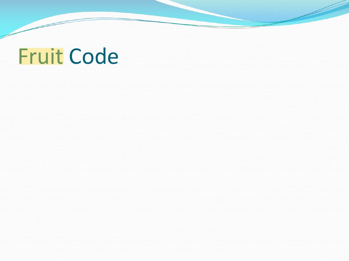 Slide 14: Fruit Code
