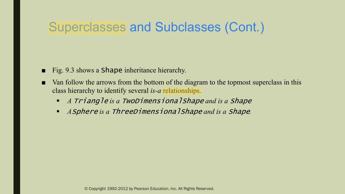 Slide 9: Superclasses and Subclasses (Cont.)