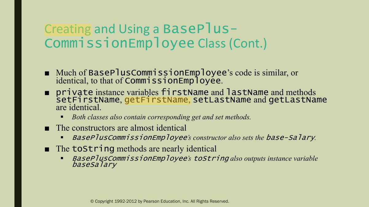 Slide 22: Creating and Using a BasePlus- CommissionEmployee Class (Cont.)