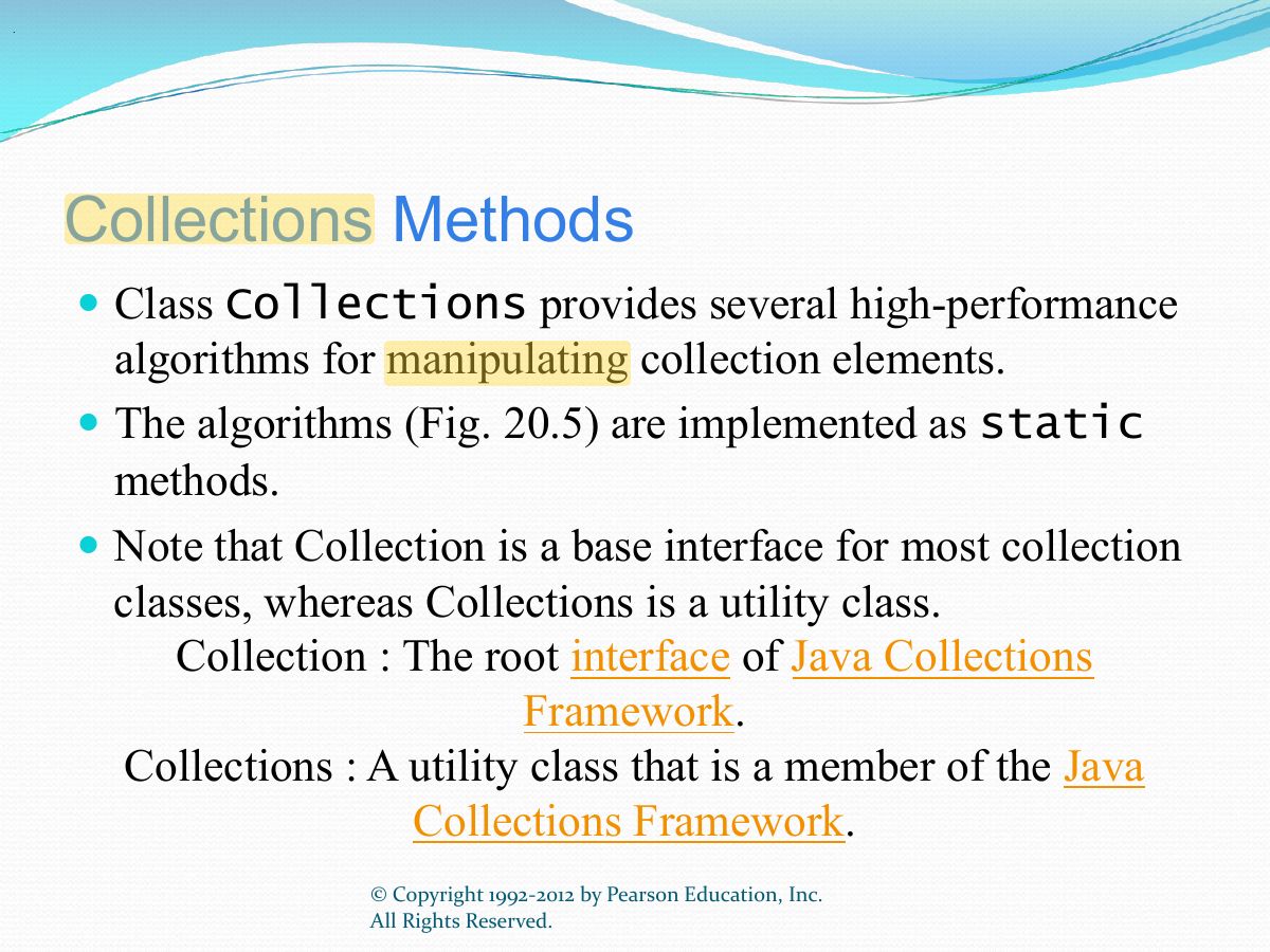 Slide 10: Collections Methods